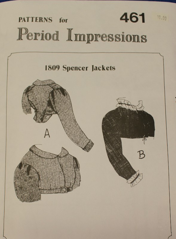 1809 Spencer Jacket Pattern